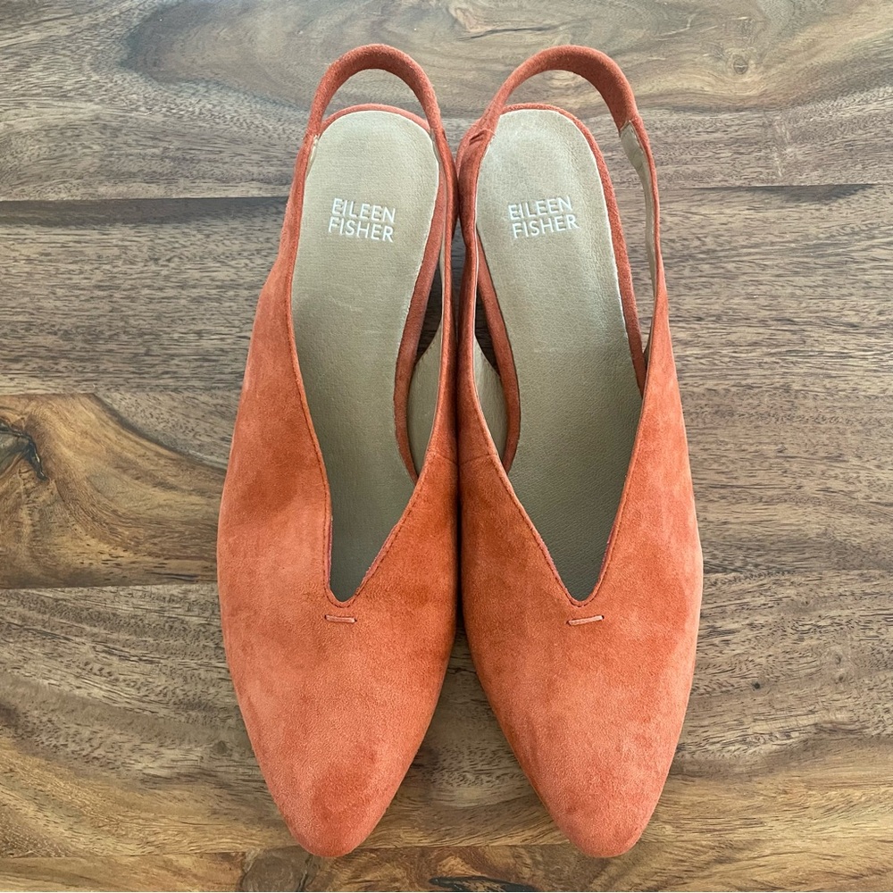 Eileen Fisher Gatwick Slingback Pump in Spice Suede - Picture 6 of 12